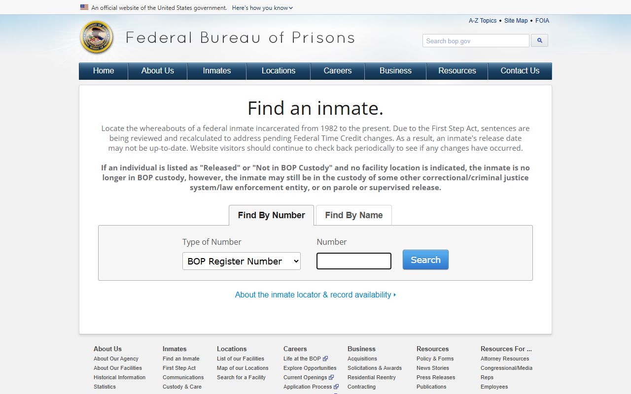 Federal Bureau of Prisons locator compared with Knox County jail mugshots